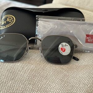 Ray-Ban Hexagonal Sunglasses with Black Lenses